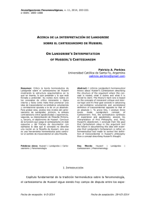 acerca de la interpretación de landgrebe sobre el