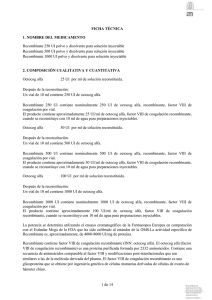 1 de 14 FICHA TÉCNICA 1. NOMBRE DEL MEDICAMENTO