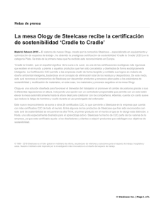 La mesa Ology de Steelcase recibe la certificación de sostenibilidad