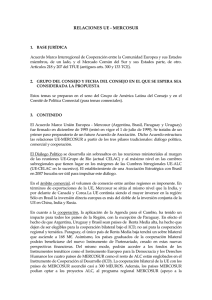 relaciones ue - mercosur - Representación Permanente de España