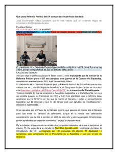 Que pase Reforma Política del DF aunque sea imperfecta diputado