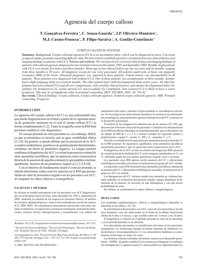 agenesia del corpo calloso causes