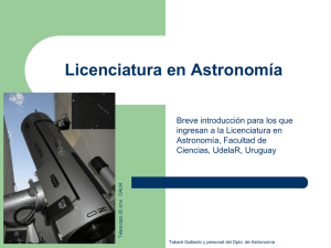 Opcion Astronomia FCien - Instituto de Física Facultad de Ciencias