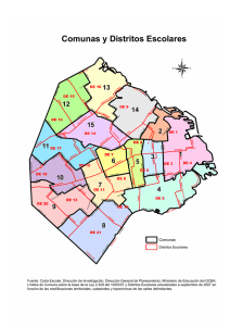 Mapa de los Distritos Escolares y de las Comunas