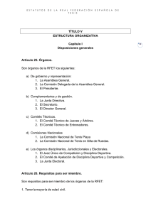 TÍTULO V ESTRUCTURA ORGANIZATIVA Capítulo I