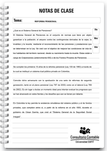 REFORMA PENSIONAL &iquest;Qu&eacute; es el Sistema General de Pensiones