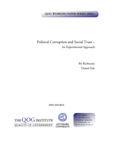Political Corruption and Social Trust
