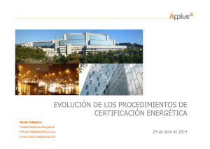 Evolución de los procedimientos de certificación energética
