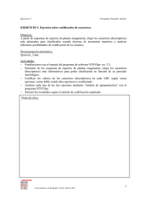 7 EJERCICIO 3. Ejercicio sobre codificación de caracteres