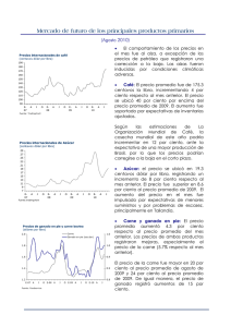 Mercado de futuro de los principales productos primarios