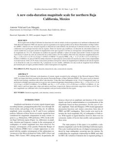 A new coda-duration magnitude scale for northern Baja