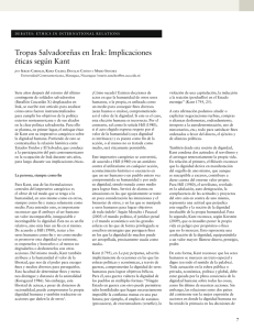 Tropas Salvadoreñas en Irak: Implicaciones éticas según Kant