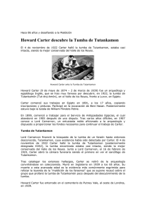 Howard Carter descubre la Tumba de Tutankamon