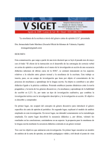 La utilització del gènere cartes d`opinió com a objecte d