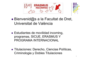 Bienvenid@s a la Facultat de Dret, Universitat de València