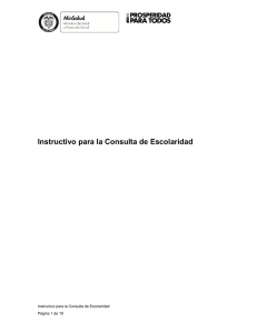 Instructivo para la Consulta de Escolaridad