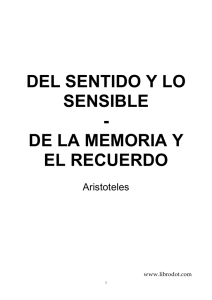 Del sentido y lo sensible - Direcci&oacute;n General de Bibliotecas