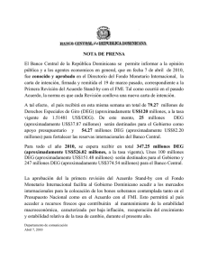 NOTA DE PRENSA El Banco Central de la República Dominicana