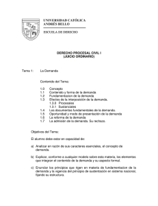 DERECHO PROCESAL CIVIL I (JUICIO ORDINARIO) Tema 1: La