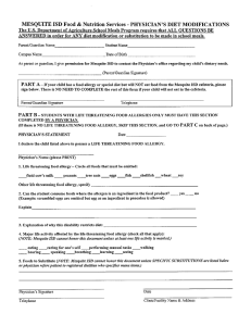 Physicians Diet Modification forms