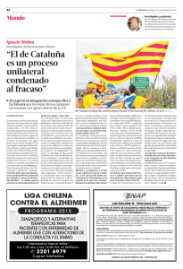 “El de Cataluña es un proceso unilateral condenado al fracaso”