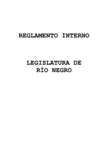 REGLAMENTO INTERNO LEGISLATURA DE RÍO NEGRO