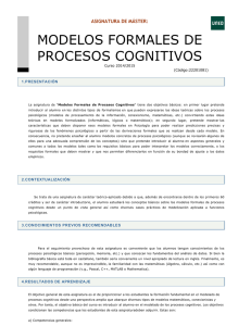 modelos formales de procesos cognitivos