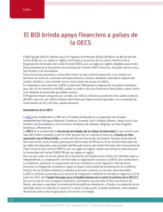 El BID brinda apoyo financiero a países de la OECS