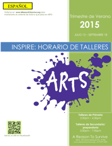 INSPIRE: HORARIO DE TALLERES