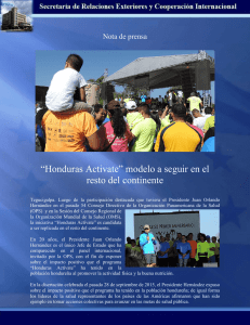 “Honduras Activate” modelo a seguir en el resto del continente