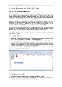 Mi primer documento con OpenOffice Writer