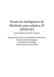 Escala de inteligencia de Wechsler para adultos-WAIS