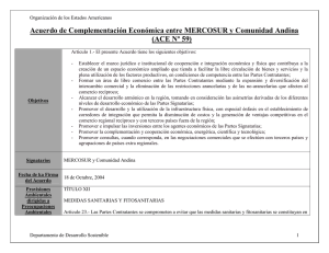 Acuerdo de Complementación Económica entre MERCOSUR y