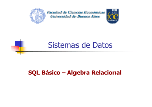 Algebra Relacional y SQL
