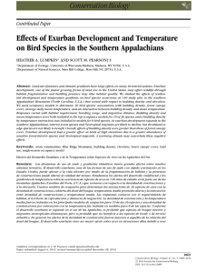 Effects of Exurban Development and Temperature on Bird Species