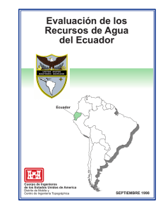 Evaluación de los Recursos de Agua del Ecuador
