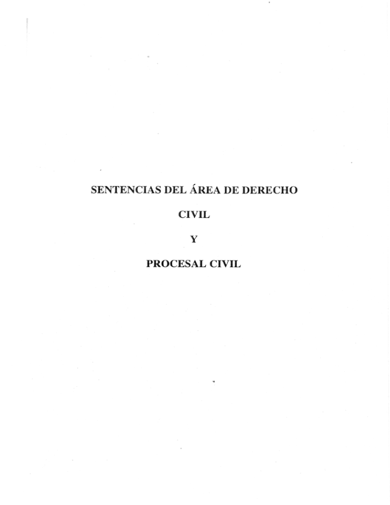 sentencias del área de derecho civil y procesal civil
