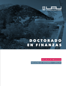 doctorado en finanzas - Universidad Adolfo Ibáñez