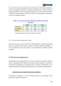 4.2. Directrices presupuestarias