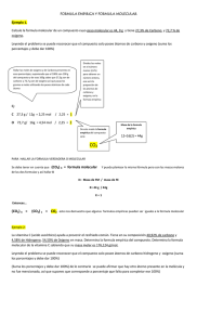 FORMULA EMPIRICA Y FORMULA MOLECULAR