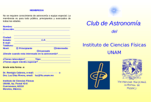 Club de Astronomía - Instituto de Ciencias Físicas
