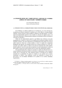 la oposición entre ser y deber ser en el análisis de la norma jurídica