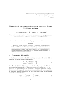 Simulación de estructuras coherentes en ecuaciones de tipo