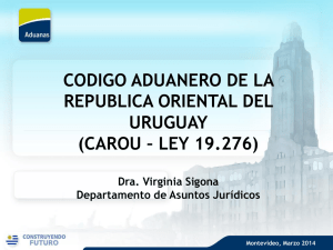 Diapositiva 1 - Dirección Nacional de Aduanas