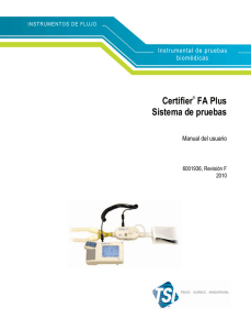 Certifier FA Plus Sistema de pruebas Manual del usuario