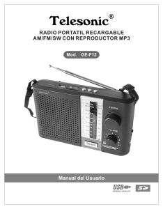RADIO PORTATIL RECARGABLE AM/FM/SW CON