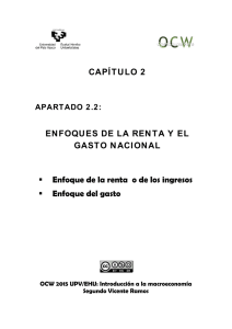 CAPÍTULO 2 ENFOQUES DE LA RENTA Y EL GASTO NACIONAL
