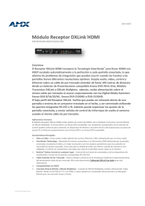 Data sheet del AVB-RX-DXLINK-HDMI DataSheet