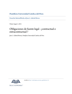 Obligaciones de fuente legal : ¿contractual o extracontractual ?