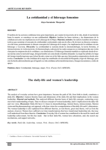 La cotidianidad y el liderazgo femenino The daily-life and